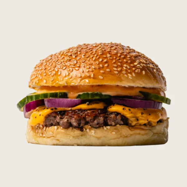 An Umami cheeseburger
