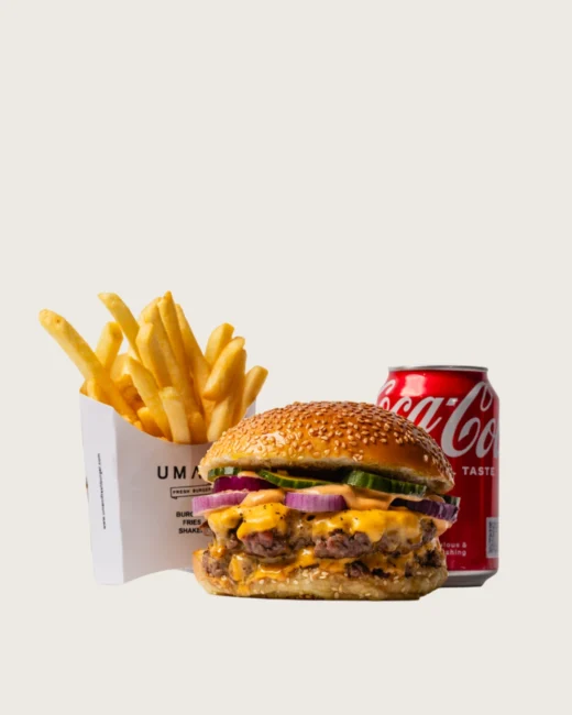Double cheeseburger meal